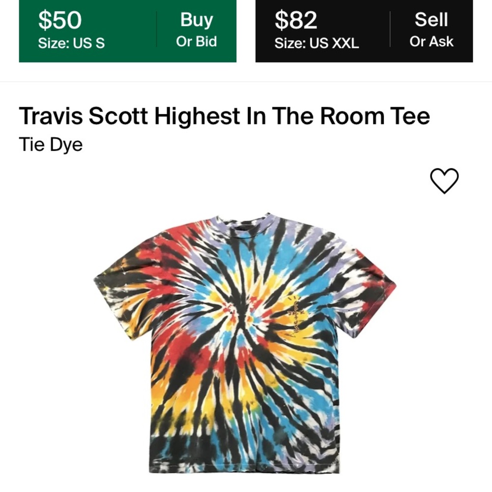 Slightly Used Travis Scott, highest in the room tee shirt. Size XL.
